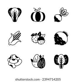 Check this beautiful and amazing fruit and vegetable icons set