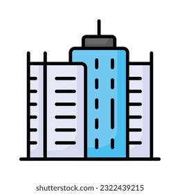 Check this beautiful building icon in trendy style, customizable icon