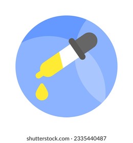 Check this beautiful icon of dropper in editable flat style, premium vector