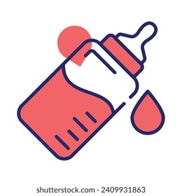 Comprobar este hermoso icono del alimentador en el estilo moderno, vector del frasco del alimentador de leche