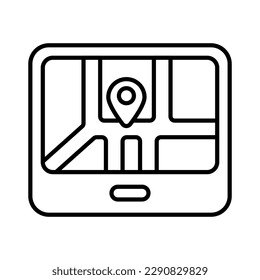 Marque este icono hermoso del dispositivo gps en estilo editable, icono fácil de usar