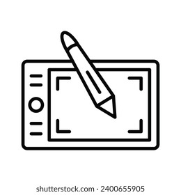 Check this beautiful icon of graphic tablet in trendy design style, drawing tablet