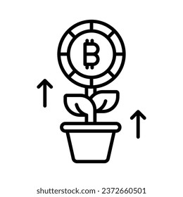 Check this beautiful vector of bitcoin farming in trendy style
