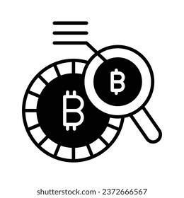 Check this beautiful vector design of bitcoin research in trendy style