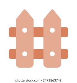 Check this beautiful vector of fence, wooden barrier icon