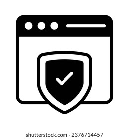 Check this beautiful vector icon of website security, ready to use