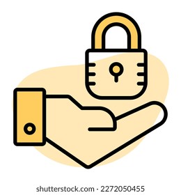 Check this beautiful vector of security service in trendy style, premium icon