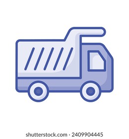 Check this beautifully crafted dump truck vector design, isolated on white background