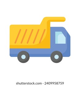Check this beautifully crafted dump truck vector design, isolated on white background