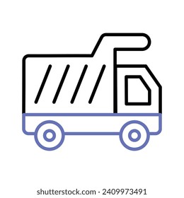 Check this beautifully crafted dump truck vector design, isolated on white background
