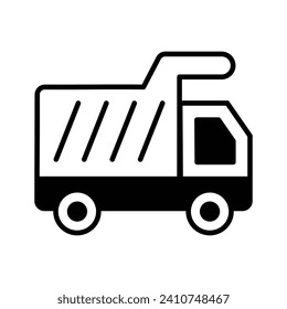 Check this beautifully crafted dump truck vector design, isolated on white background
