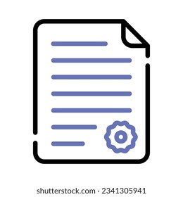 Check this beautifully design icon of agreement document in trendy style