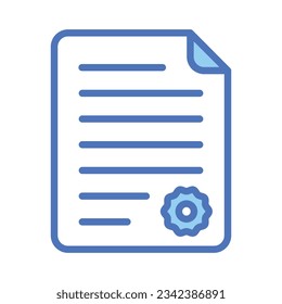 Check this beautifully design icon of agreement document in trendy style