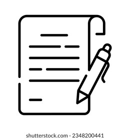 Check this beautifully design icon of agreement document in trendy style