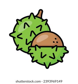 Check this beautifully designed amazing icon of chestnut, healthy food