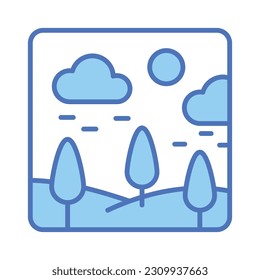 Check this beautifully designed icon of spring scene in editable style, ready to use icon