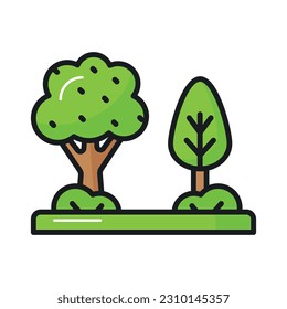 Check this beautifully designed icon of spring scene in editable style, ready to use icon