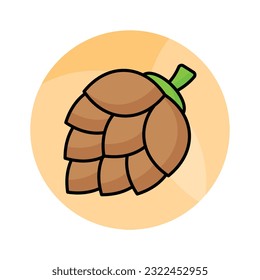 Eche un vistazo a este icono de cono de pino muy bien diseñado en un estilo moderno
