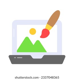 Check this beautifully designed icon of digital art in trendy style