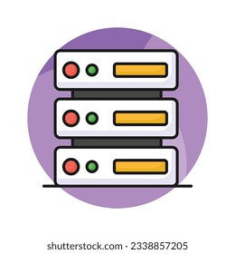 Check this beautifully designed icon of data server in modern style
