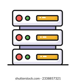 Check this beautifully designed icon of data server in modern style