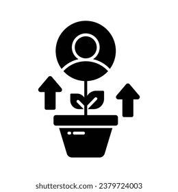 Comprobar este icono de crecimiento de empleados de diseño, listo para usar vector