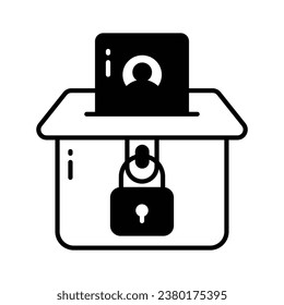 Compruebe este icono de bello diseño de la votación en estilo editable, vector premium
