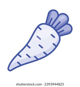 Check this beautifully designed icon of parsnip in modern style