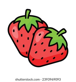 Eche un vistazo a este icono de fresa, de diseño moderno y muy bien diseñado