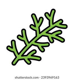 Compruebe este icono de maleza de eneldo, diseñado con gusto, listo para usar el vector