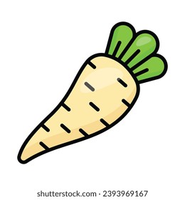 Check this beautifully designed icon of parsnip in modern style