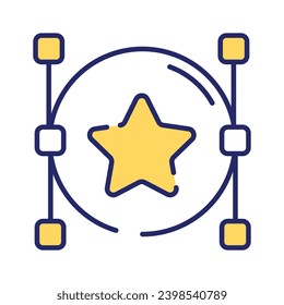 Dieses schön gestaltete Star-Vektorsymbol im trendigen Stil überprüfen