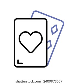 Check this beautifully designed icon of playing cards in trendy style