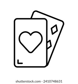 Check this beautifully designed icon of playing cards in trendy style