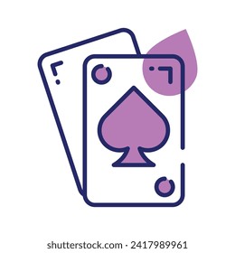 Check this beautifully designed icon of playing cards in trendy style
