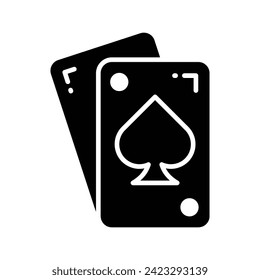 Check this beautifully designed icon of playing cards in trendy style