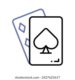 Check this beautifully designed icon of playing cards in trendy style
