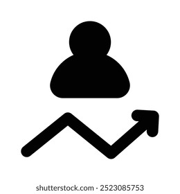 Check this beautifully designed icon of employee performance in trendy style, ready to use vector