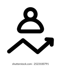Überprüfen Sie dieses schön gestaltete Symbol der Mitarbeiterleistung im trendigen Stil, bereit, Vektor zu verwenden