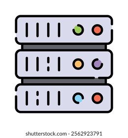 Check this beautifully designed icon of data server in modern style