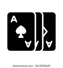 Check this beautifully designed icon of playing cards in trendy style