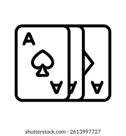 Check this beautifully designed icon of playing cards in trendy style