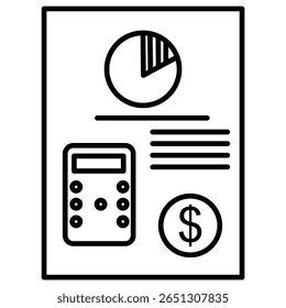 Compruebe este icono bellamente diseñado del informe de negocio, Vector de las estadísticas en estilo de moda
