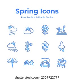 Check this beautifully designed spring vectors, farming, gardening and agriculture icons set