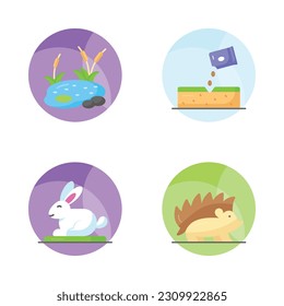 Check this beautifully designed spring vectors, farming, gardening and agriculture icons set