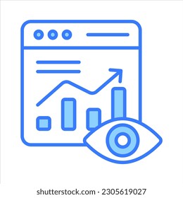 Check this beautifully designed vector of data monitoring isolated on white background
