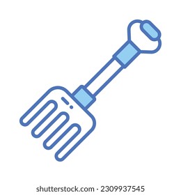 Check this beautifully designed vector of gardening tool, icon of farming fork