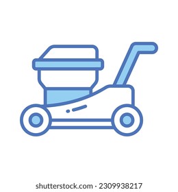 Check this beautifully designed vector of lawnmower in trendy style,