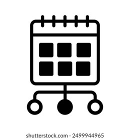 Check this beautifully designed vector of calendar, premium icon of planner