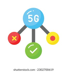 Compruebe este icono de la tecnología 5G cuidadosamente diseñado en estilo moderno, vector premium